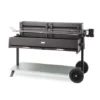 Barbecue Mechoui Acier Noir Sur Chariot Exception 120 Cm -Cuisine Gril Boutique barbecue mechoui acier noir sur chariot exception