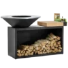 Brasero OFYR Island Black 100 Bois Teck -Cuisine Gril Boutique brasero ofyr island black 100 bois teck