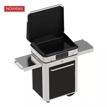 Pack Combo Plancha Electrique 65 Noir & Inox Avec Capot Noir - ENO 3 Pack Combo Plancha Electrique 65 Noir & Inox Avec Capot Noir - ENO