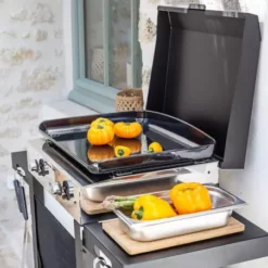 Combo Plancha Gaz Initial 50 + Chariot Acier Noir - ENO -Cuisine Gril Boutique combo plancha gaz initial 50 chariot acier noir eno 2