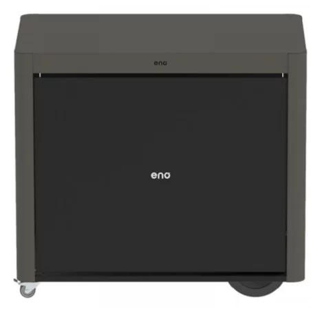 Desserte Achille Acier Gris Avec Rideaux & Roulettes - ENO 4 Desserte Achille Acier Gris Avec Rideaux & Roulettes - ENO – Image 2