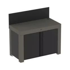 Meuble De Cuisine Acier Galvanise Gris Cargo FELIX 120 X 60 - ENO