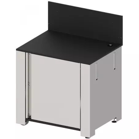 Meuble Modulo Plancha Hpl & Inox + Porte + Credence - ENO 3 Meuble Modulo Plancha Hpl & Inox + Porte + Credence - ENO