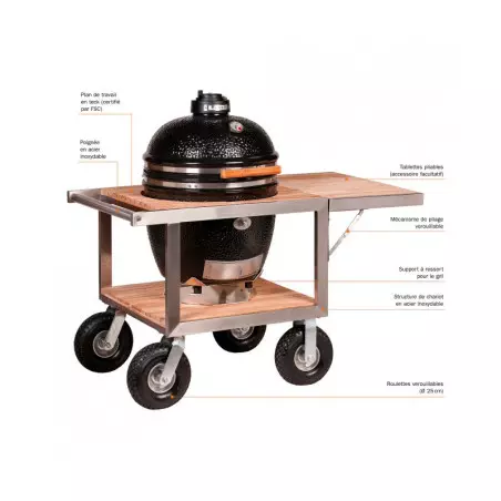 Barbecue Ceramique Kamado MONOLITH Pro 2.0 Noir Sur Chariot Buggy 4 Barbecue Ceramique Kamado MONOLITH Pro 2.0 Noir Sur Chariot Buggy – Image 2